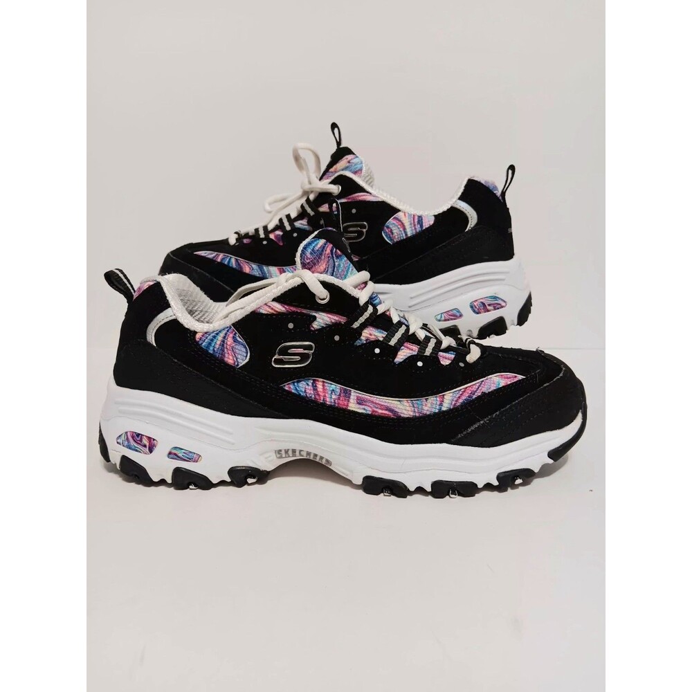 Skechers D'lites Whimsical Dream Black/Multicolored Women's Sneakers Sz 9
